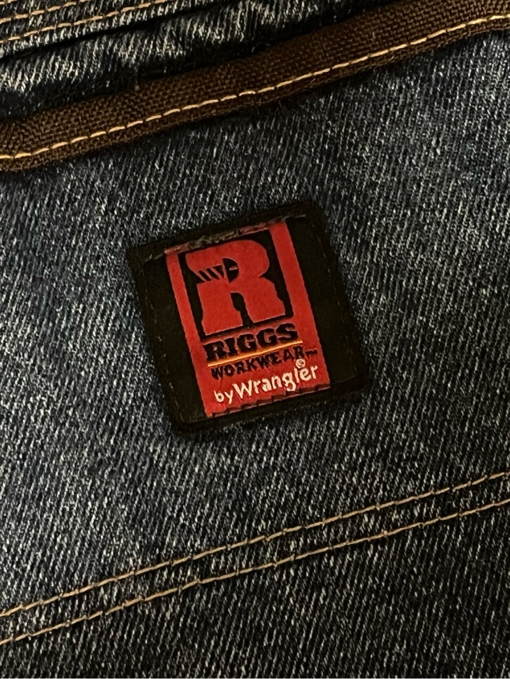 Vintage Riggs Workwear Wrangler Double Knee Carpenter Jeans 34x30 USA‎ Denim - Picture 9 of 11